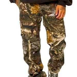 Camo baggy denim jeans from MNML. NWT